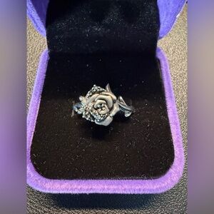 Enchanted Disney Villains Maleficent 1/10 CT. Black Diamond Ring Black Rhodium